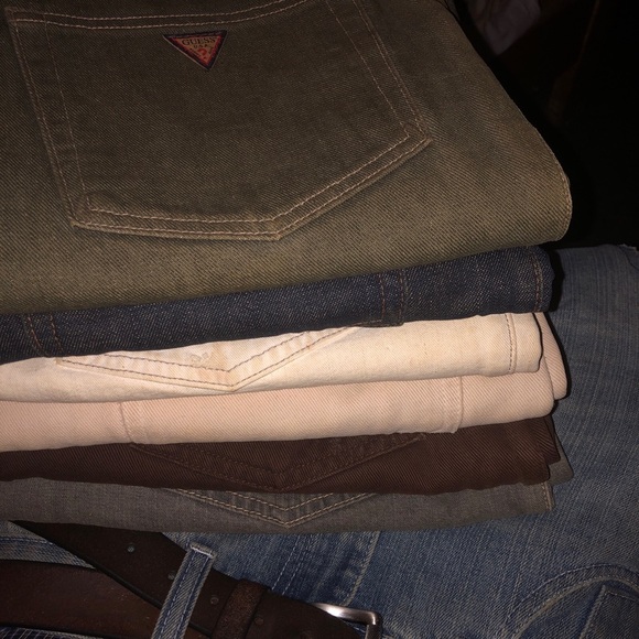 GUESS VINTAGE JEANS 6 PAIRS OF AUTHENTIC WEAR DIFFERENT COLORS - Picture 3 of 7
